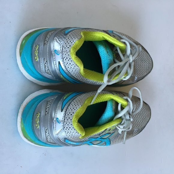 Asics GT-2000 V4 Silver/Turquoise/Lime Shoes - Picture 4 of 8